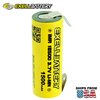 Exell Battery 18500 3.7V Li-Ion 1500mAh Rechargeable Solar Light Battery w/ SOLDER TABS EBLI-18500C15-WT_SOLAR